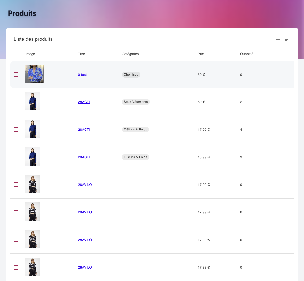 Onliv'You Produits